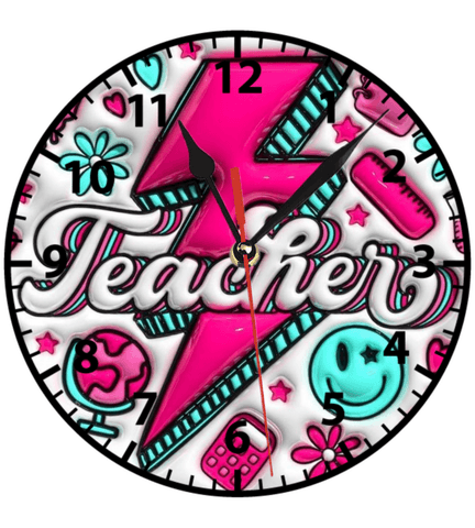 Teacher öğretmen baskı metal duvar saati hediyelik ev dekorasyon