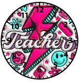 Teacher öğretmen baskı metal duvar saati hediyelik ev dekorasyon