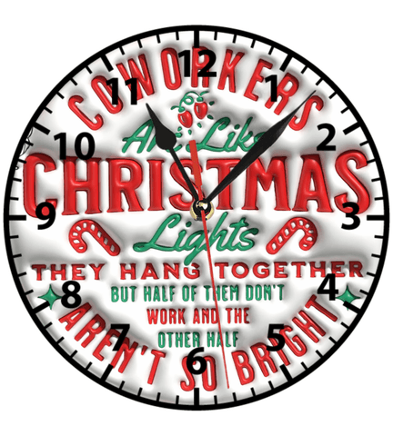 Christmas noel yılbaşı baskı metal duvar saati hediyelik ev dekorasyon