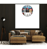 Sevimli kediler yılbaşı noel christmas baskı metal duvar saati hediyelik ev dekorasyon