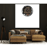 Kitaplık baskı metal duvar saati hediyelik ev dekorasyon