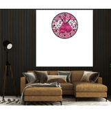 ile savaş baskı metal duvar saati hediyelik ev dekorasyon