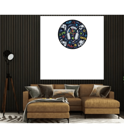 Gamer oyunculara özel baskı metal duvar saati hediyelik ev dekorasyon