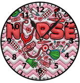 Nurse hemşire baskı metal duvar saati hediyelik ev dekorasyon