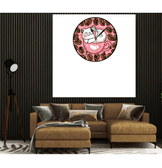 Kahve ve kedi baskı metal duvar saati hediyelik ev dekorasyon