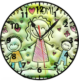 Anneler günü baskı metal duvar saati hediyelik ev dekorasyon