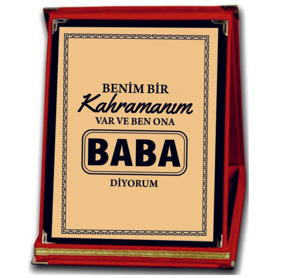 Sarı Orta Boy Babalar İçin Plaket