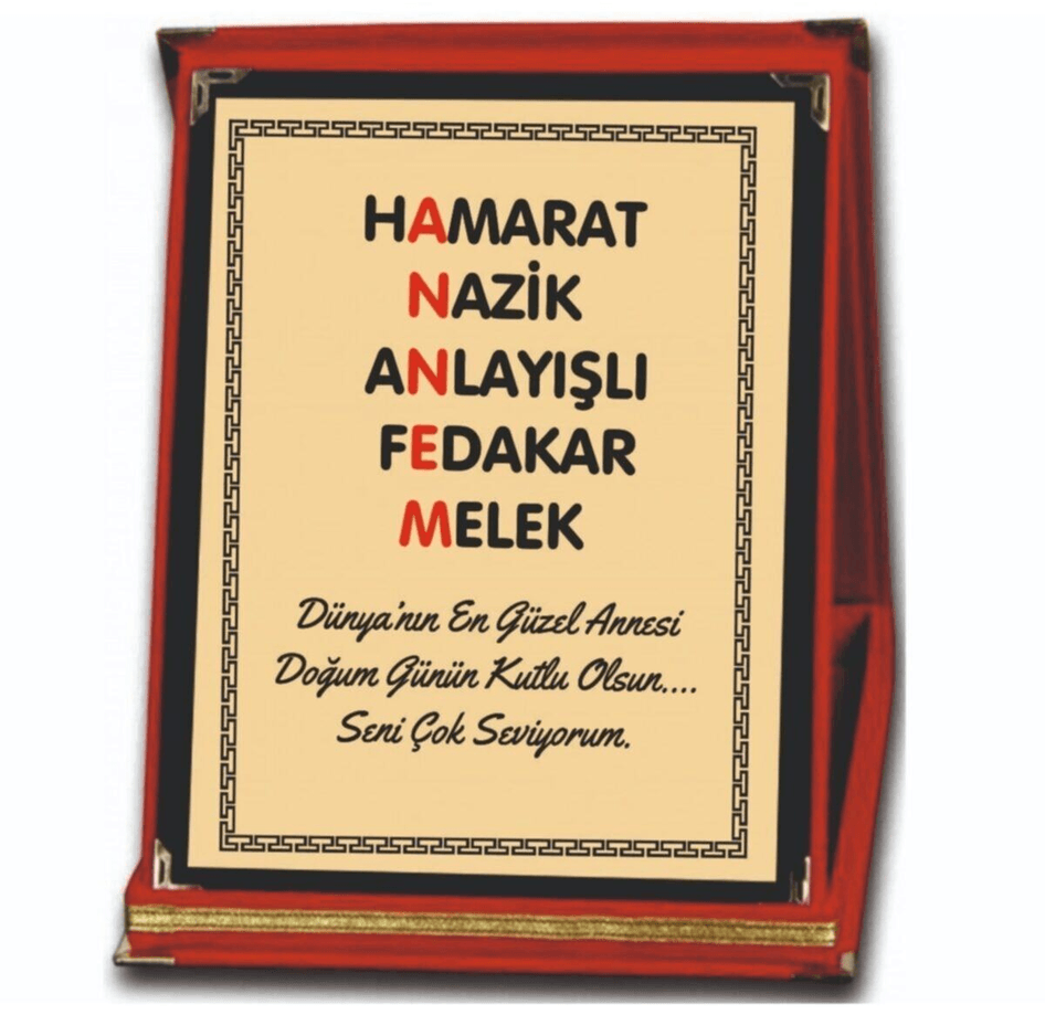 Orta Boy Anneler Için Doğum Günü Plaketi